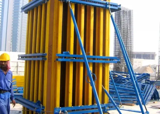 column timber formwork
