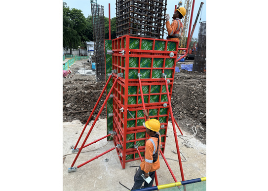 Lianggong wall formwork system with steel frames, ideal for high-rise and infrastructure concrete forming