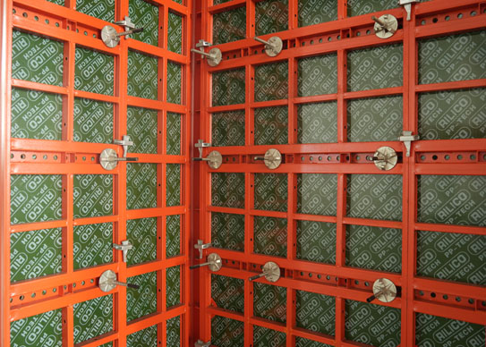 Lianggong steel frame formwork system for wall construction with high load-bearing capacity and easy assembly